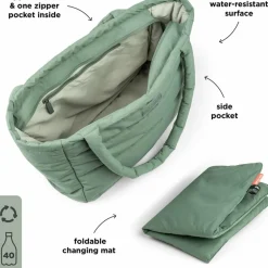 Sac à langer matelassé Vert|Done by Deer Clearance