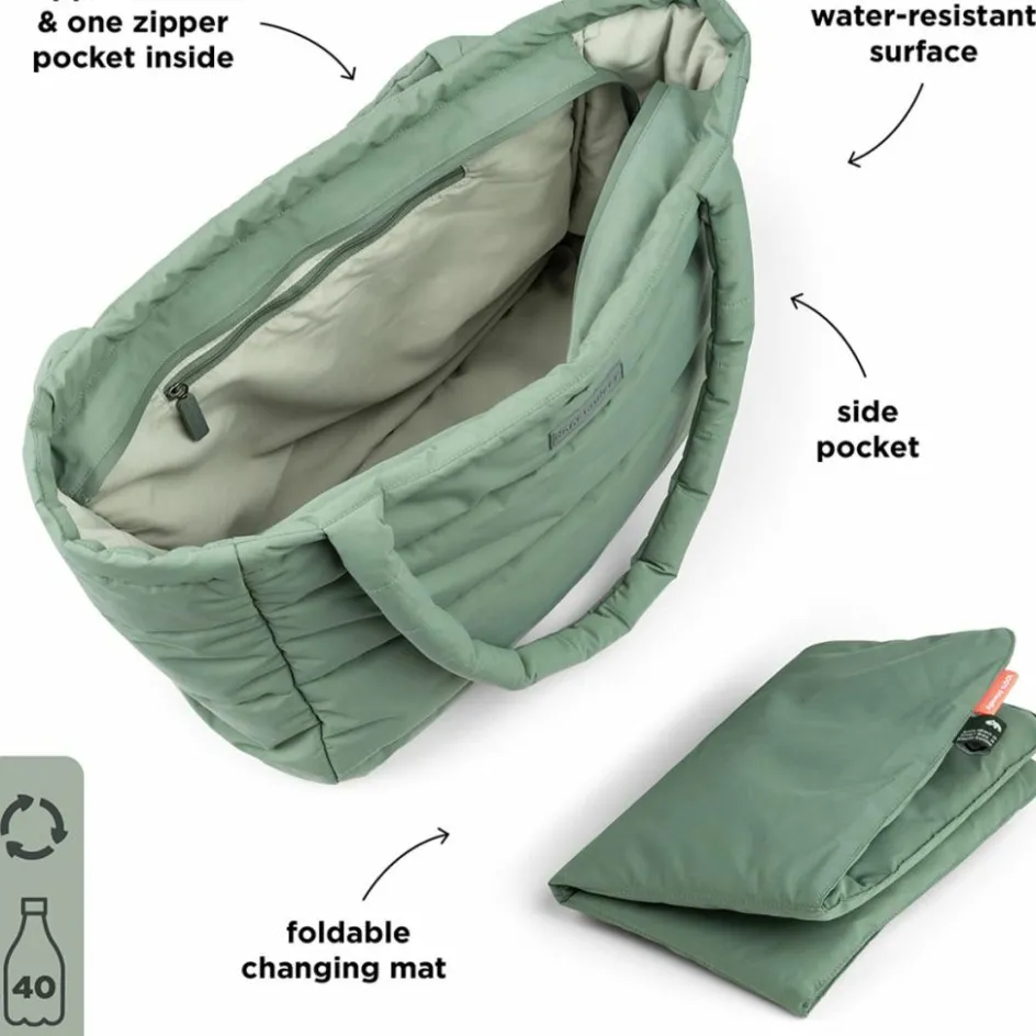 Sac à langer matelassé Vert|Done by Deer Clearance
