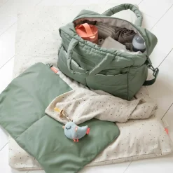 Sac à langer matelassé vert|Done by Deer Online