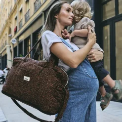 Sac à langer Middle Léopard noir|BEBEL Outlet