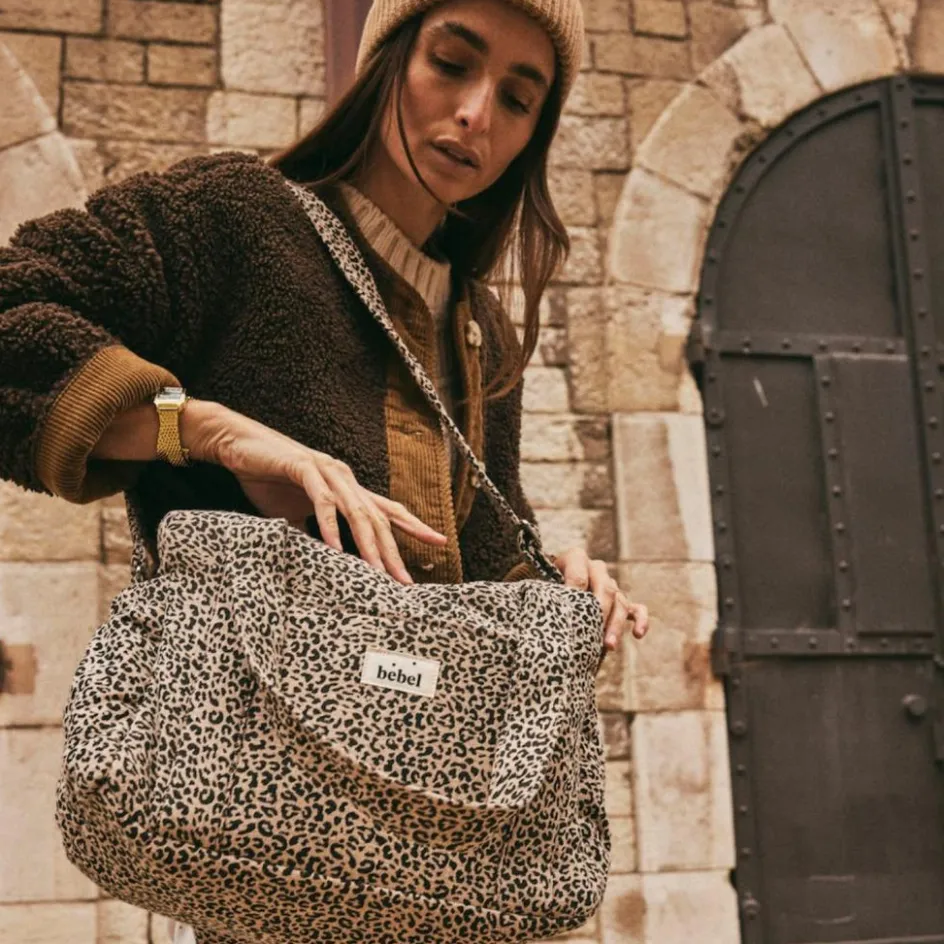 Sac à langer Middle Léopard beige|BEBEL Sale