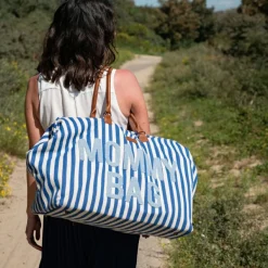 Sac à langer Mommy Bag rayures bleu électrique-bleu clair|Childhome Discount