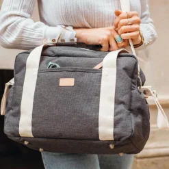 Sac à langer Paris Gris chiné foncé|Béaba New