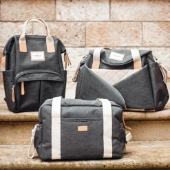 Sac à langer Paris Gris chiné foncé|Béaba New