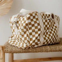 Sac à langer Raphaël damier caramel|Rose in April Hot