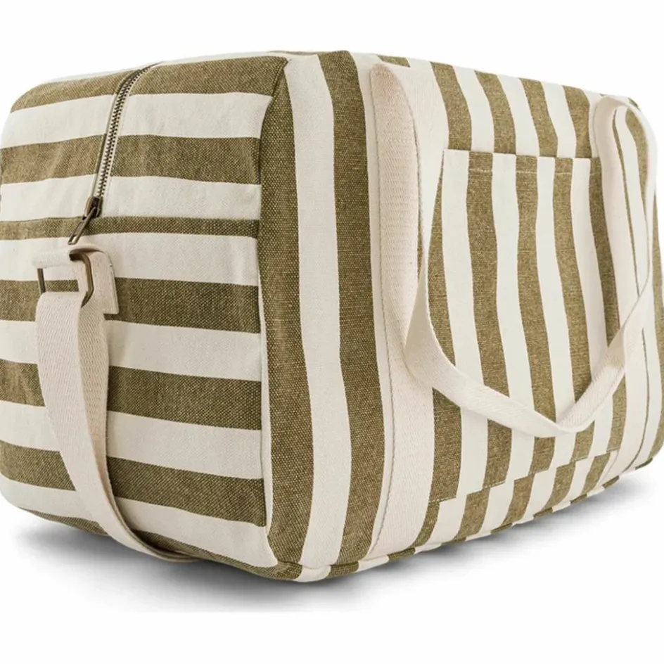 Rose in April Sac à langer Raphaël rayé Olive-Greige