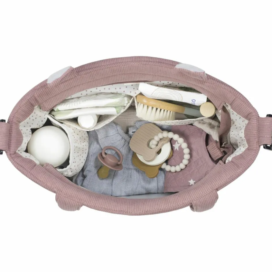 Sac à langer velours côtelé Gala Cerise|Walking Mum New