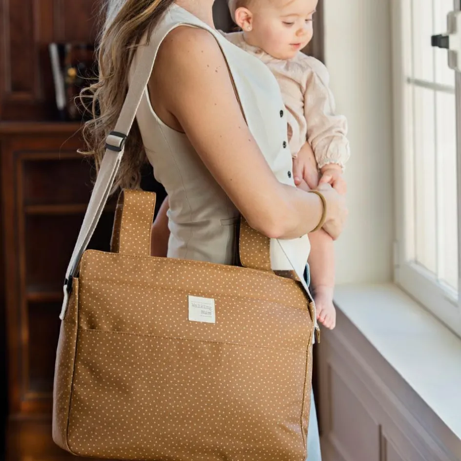 Discount Walking Mum Sac à poussette à pois Poppy Cannelle