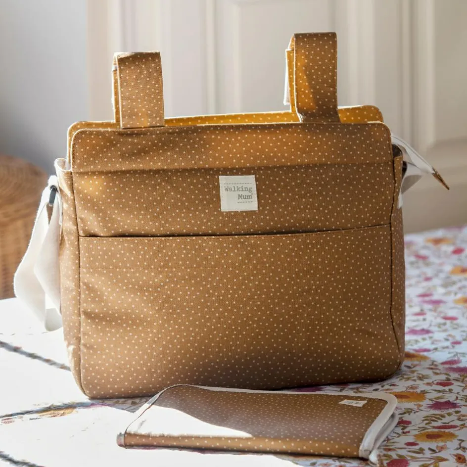 Discount Walking Mum Sac à poussette à pois Poppy Cannelle