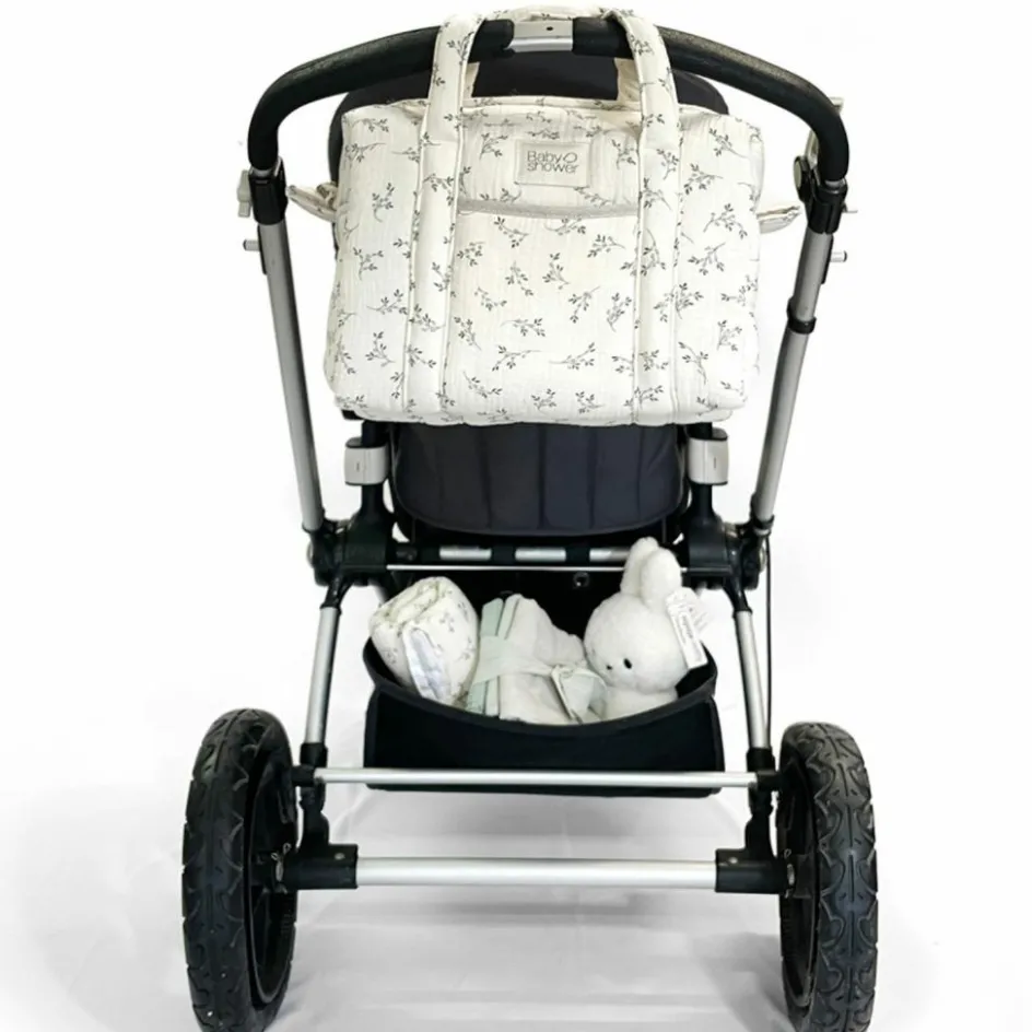Sale Babyshower Sac à poussette Camila Olive Bloom