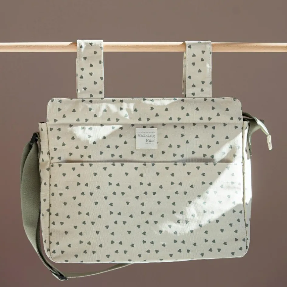 Sac à poussette coeurs Poppy Mousse|Walking Mum Hot