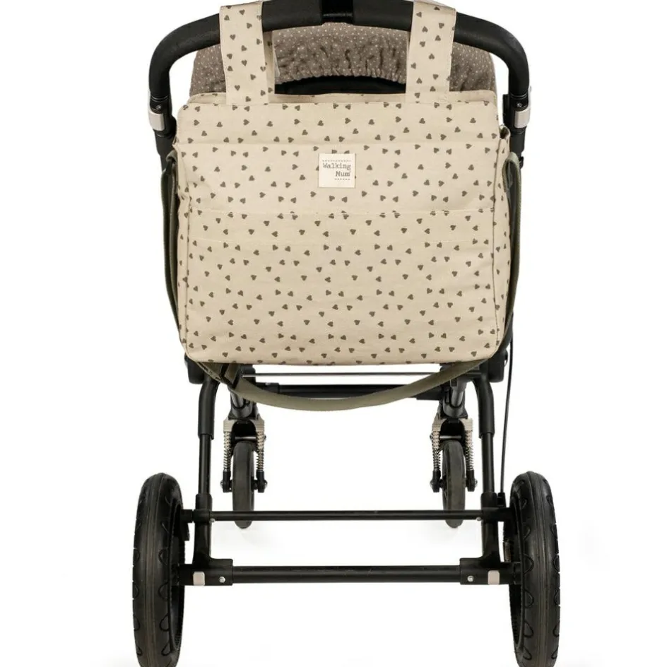 Sac à poussette coeurs Poppy Mousse|Walking Mum Hot
