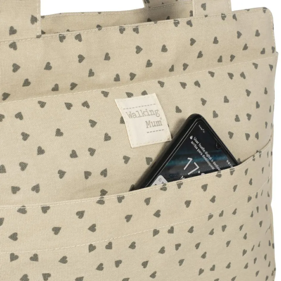 Sac à poussette coeurs Poppy Mousse|Walking Mum Hot