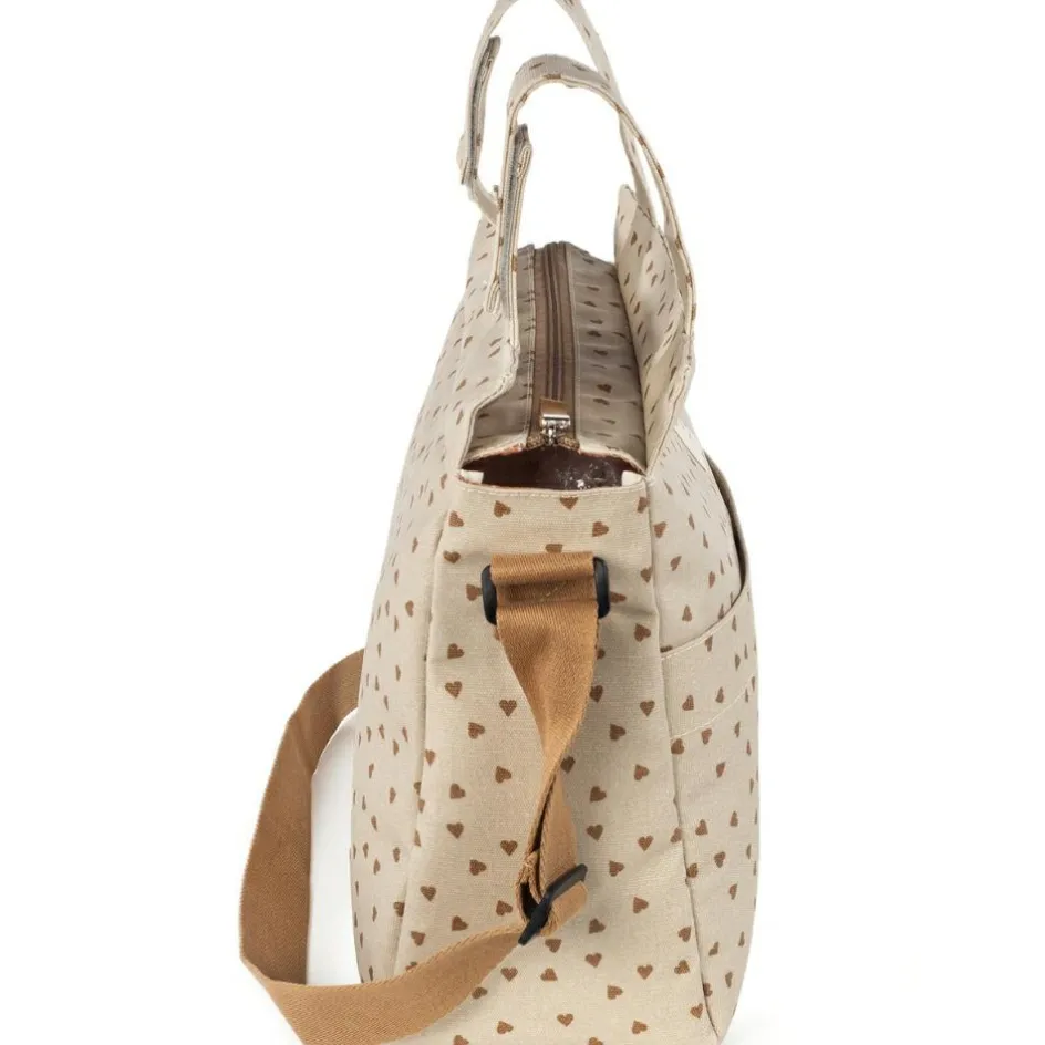 Discount Walking Mum Sac à poussette coeurs Poppy Cannelle