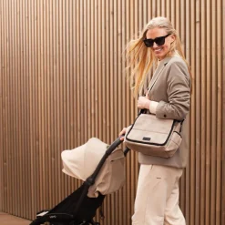 Sale Babymel Sac à poussette Eco quilt beige