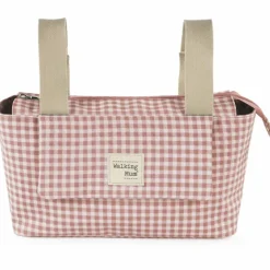 Sac à poussette I love vichy rose|Walking Mum Outlet