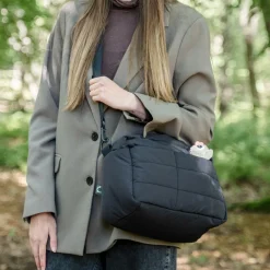 Sac à poussette matelassé Noir|Done by Deer Hot