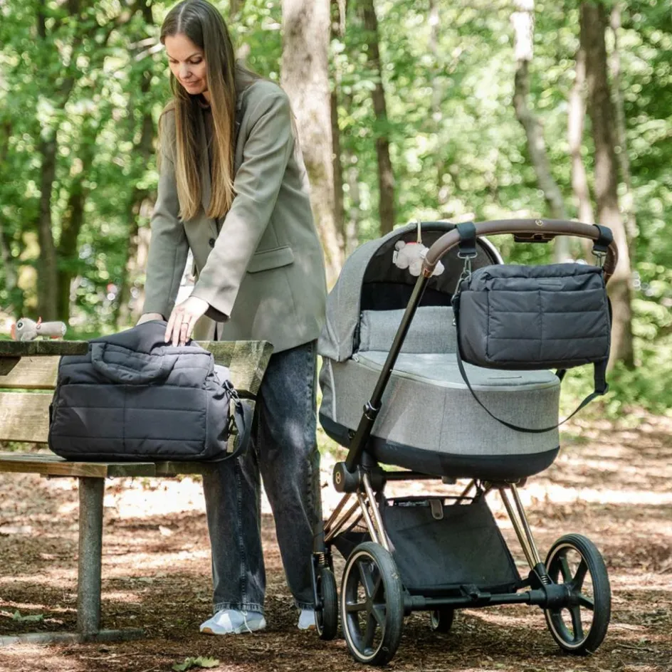 Sac à poussette matelassé Noir|Done by Deer Hot