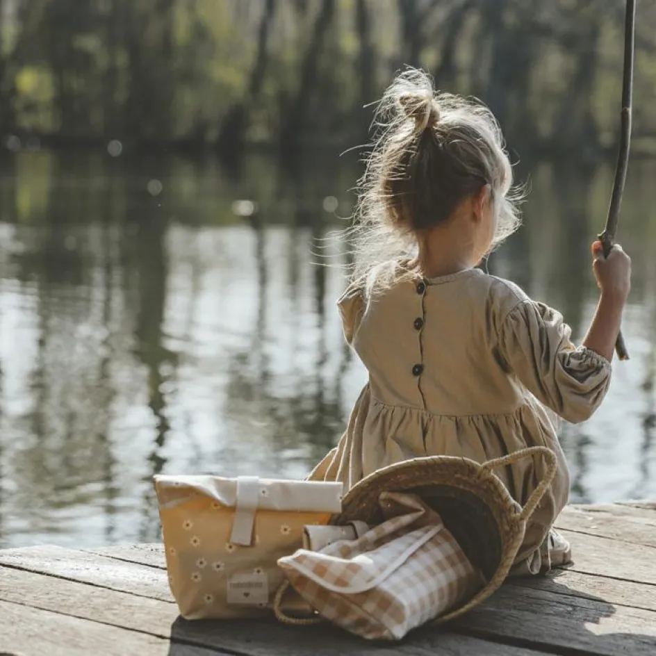 Sac à repas imperméable Eco Sunshine fleur Daisies|Nobodinoz Outlet