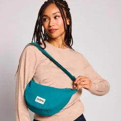 Sale Hindbag Sac banane Andrea Bleu Paon