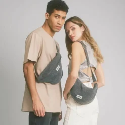 Sac banane Andrea Denim Gris|Hindbag Discount