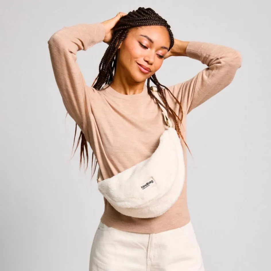 Clearance Hindbag Sac banane Andrea Teddy Arctique