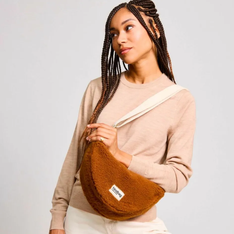 Clearance Hindbag Sac banane Andrea Teddy Brun