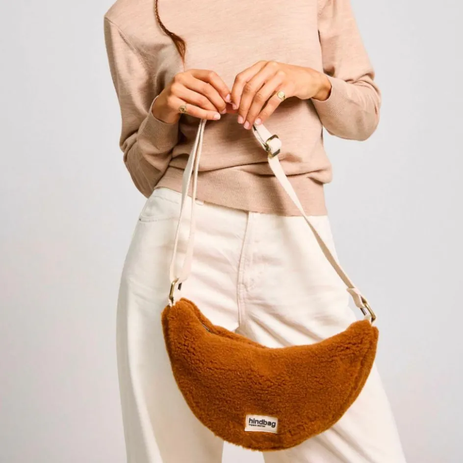 Clearance Hindbag Sac banane Andrea Teddy Brun