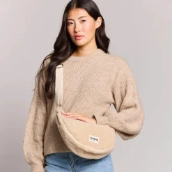 Clearance Hindbag Sac banane Andrea Teddy Beige