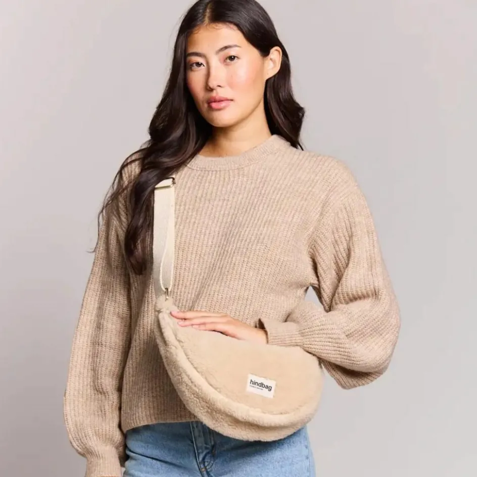 Clearance Hindbag Sac banane Andrea Teddy Beige