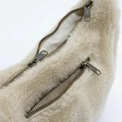 Clearance Hindbag Sac banane Andrea Teddy Beige