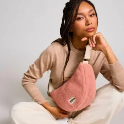 New Hindbag Sac banane Andrea Teddy Rose poudrée