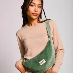 Online Hindbag Sac banane Andrea Velours Vert d'eau