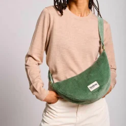 Online Hindbag Sac banane Andrea Velours Vert d'eau