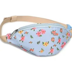 Discount Caramel & Cie Sac banane butterfly liberty bleu