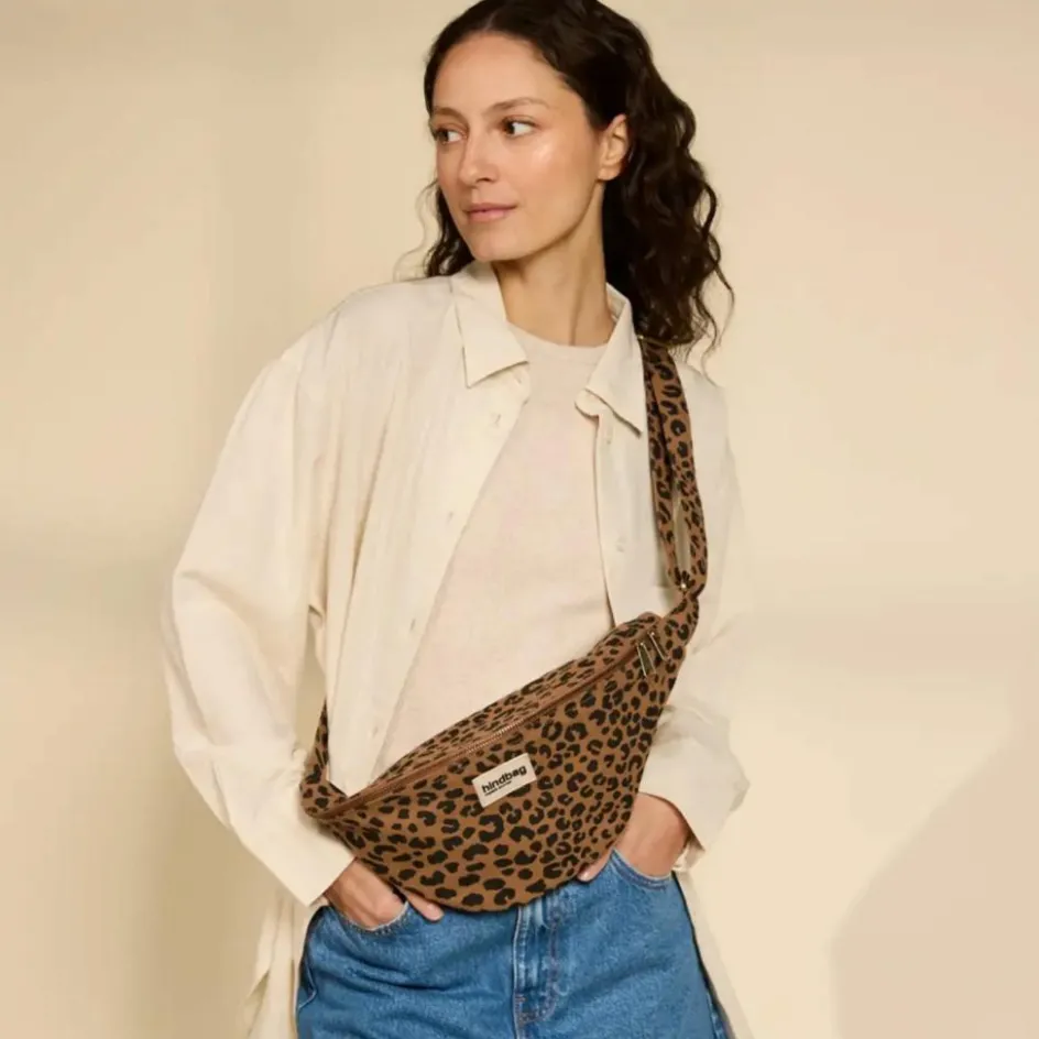 Sac banane L Sasha Léopard Cannelle|Hindbag Sale