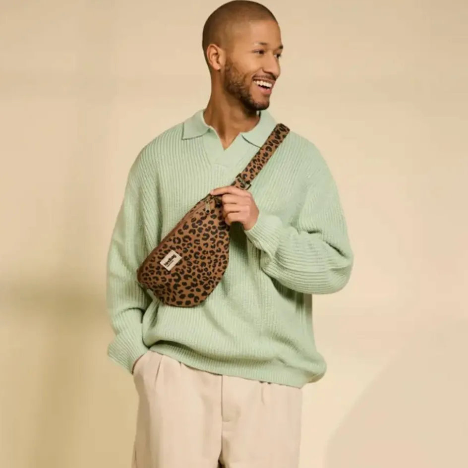 Sac banane L Sasha Léopard Cannelle|Hindbag Sale