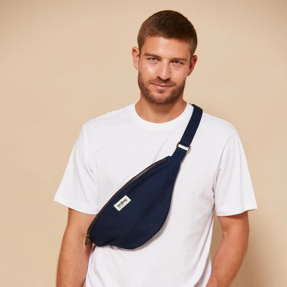 New Hindbag Sac banane L Sasha Navy Blue