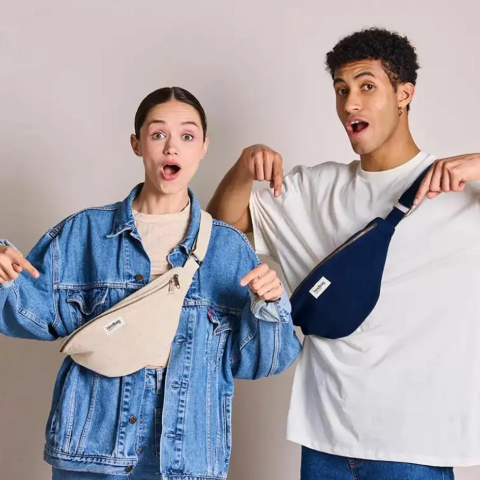 New Hindbag Sac banane L Sasha Navy Blue