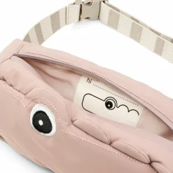 Sac banane matelassé enfant Croco Rose|Done by Deer Best