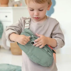 Sac banane matelassé enfant Croco Rose|Done by Deer Best