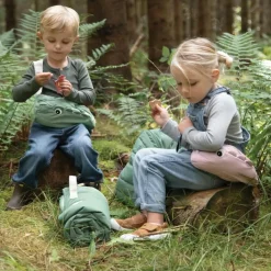 Sac banane matelassé enfant Croco Rose|Done by Deer Best