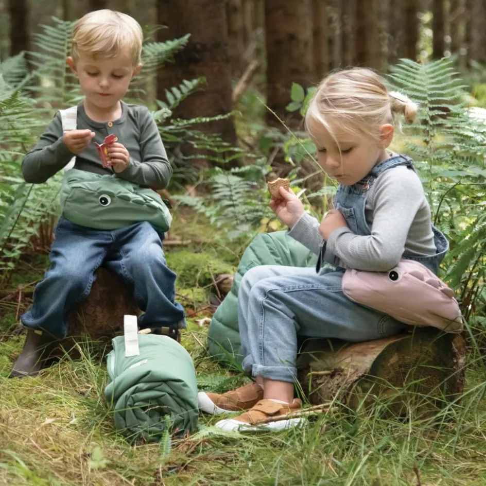 Sac banane matelassé enfant Croco Rose|Done by Deer Best