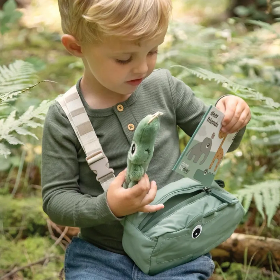 Sac banane matelassé enfant Croco Rose|Done by Deer Best