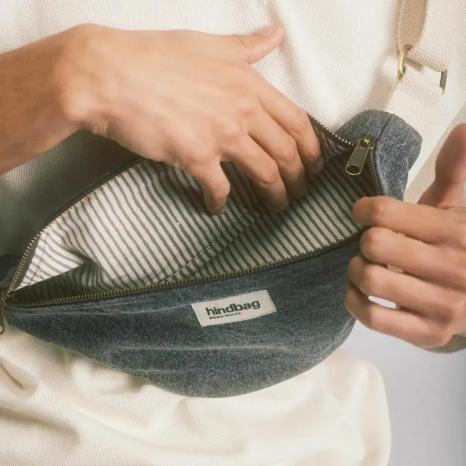 Discount Hindbag Sac banane Olivia Denim Gris