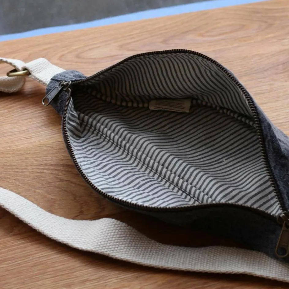 Discount Hindbag Sac banane Olivia Denim Gris