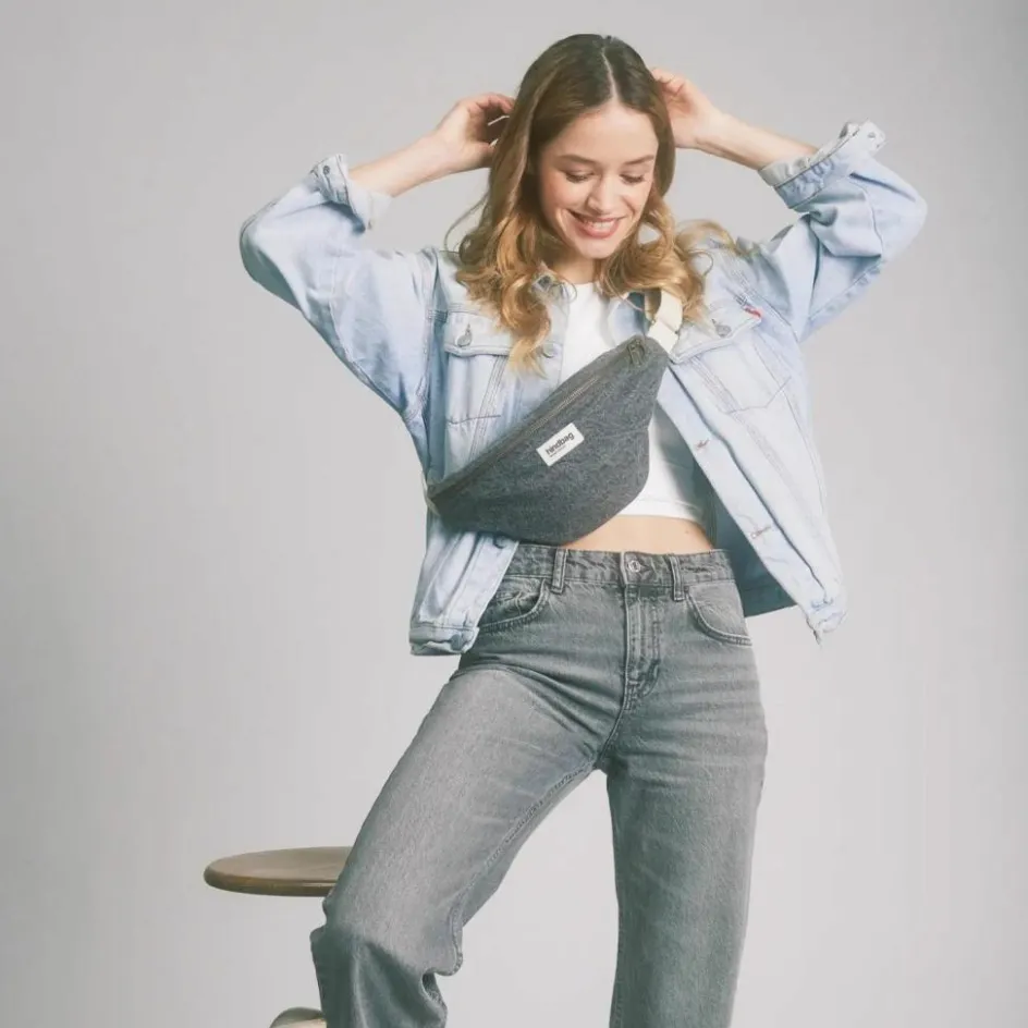 Discount Hindbag Sac banane Olivia Denim Gris