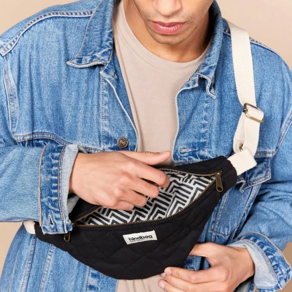 Sac banane Olivia matelassé Noir|Hindbag Best