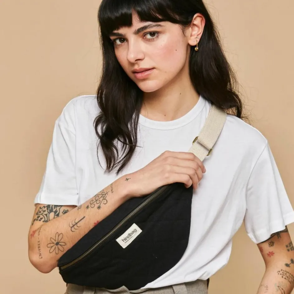 Sac banane Olivia matelassé Noir|Hindbag Best