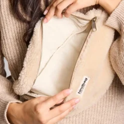 Outlet Hindbag Sac banane Olivia Teddy Beige